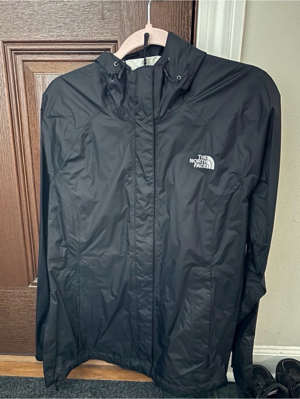 The North Face Black Hooded Windbreaker Jacket